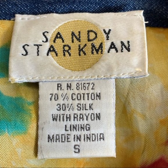 Sandy Starkman Vintage Denim Patchwork Jacket - Picture 7 of 10